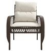 vidaXL 4 Piece Garden Sofa Set with Cushions Brown Poly Rattan