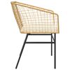 vidaXL Garden Chairs 2 pcs with Cushions Brown Poly Rattan