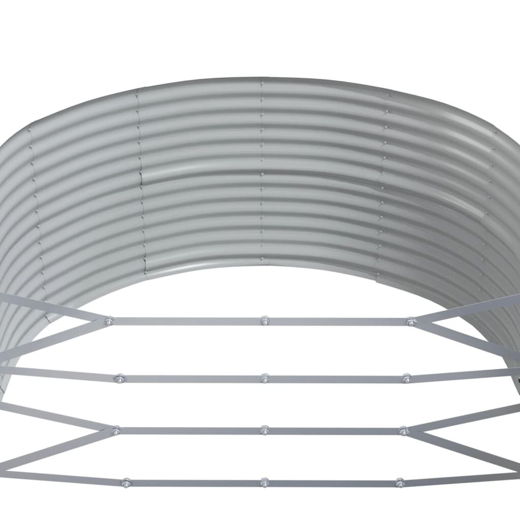 vidaXL Garden Raised Bed Grey 291x140x68 cm Powder-coated Steel
