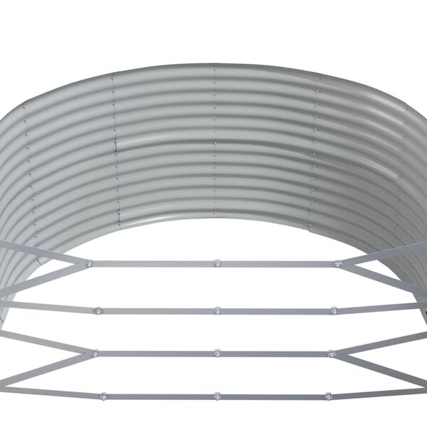 vidaXL Garden Raised Bed Grey 291x140x68 cm Powder-coated Steel