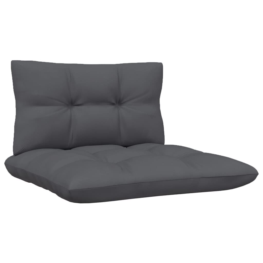 vidaXL Garden Middle Sofa with Cushions White Solid Pinewood