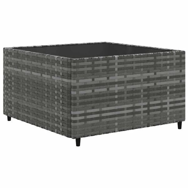 vidaXL 6 Piece Garden Lounge Set with Cushions Grey Poly Rattan