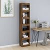 vidaXL Book Cabinet/Room Divider Smoked Oak 40x30x198 cm