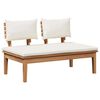 vidaXL Garden Bench Set with Cushion 4 pcs Brown and Cream