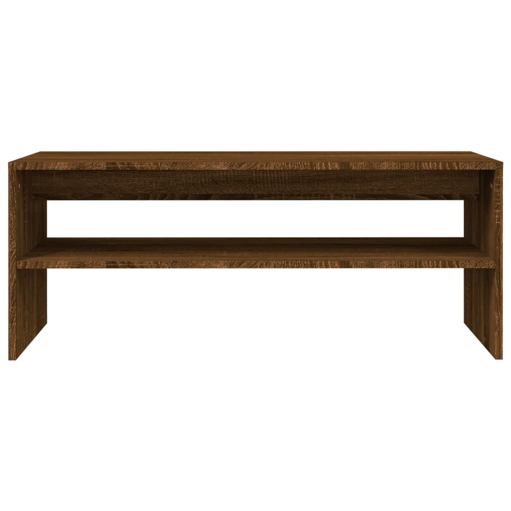 vidaXL Coffee Table Brown Oak 100x40x40 cm Engineered Wood