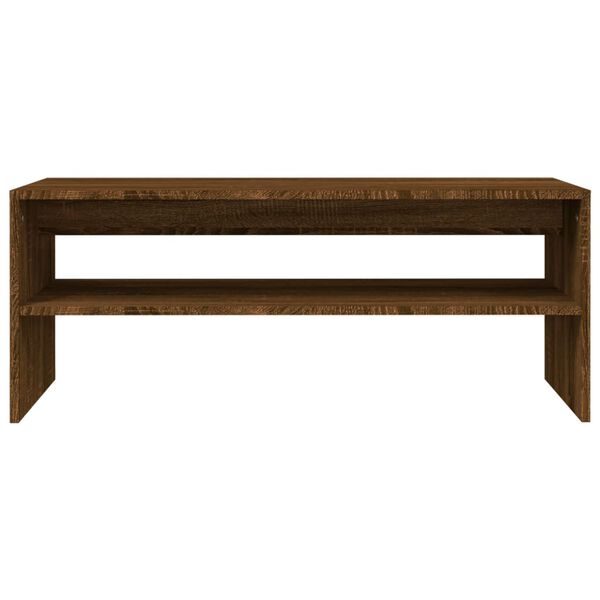 vidaXL Coffee Table Brown Oak 100x40x40 cm Engineered Wood