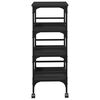 vidaXL Kitchen Trolley Black 45x35x89.5 cm Engineered Wood