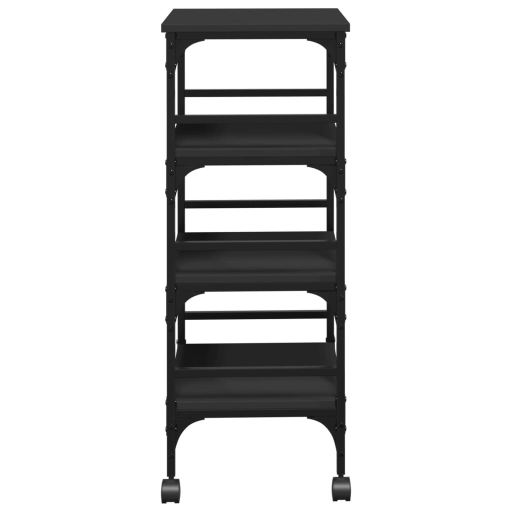 vidaXL Kitchen Trolley Black 45x35x89.5 cm Engineered Wood
