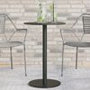 vidaXL Garden Table Round Black Ø50x72 cm Steel