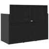 vidaXL Garden Bench with Cushions Black Poly Rattan