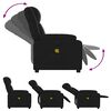 vidaXL Massage Recliner Chair Black Faux Leather