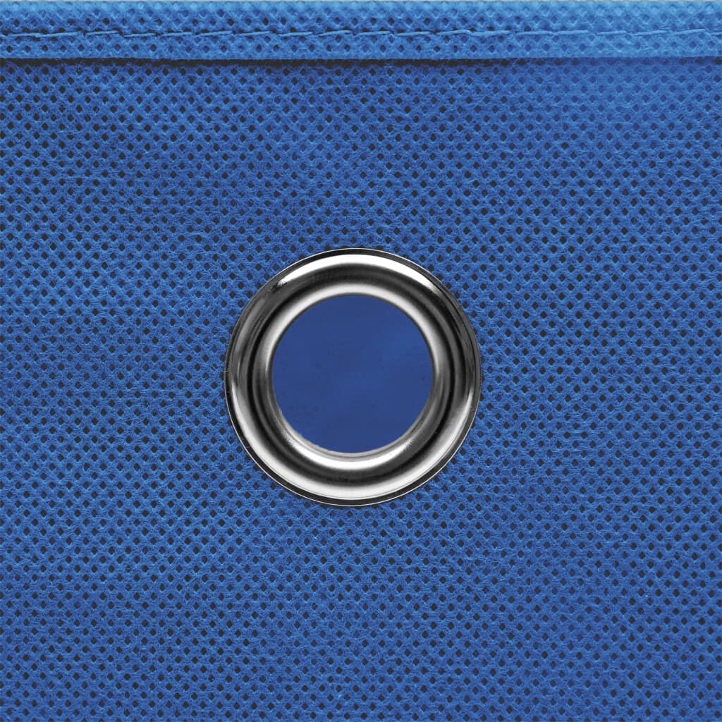 vidaXL Storage Boxes with Lids 4 pcs Blue 32x32x32 cm Fabric