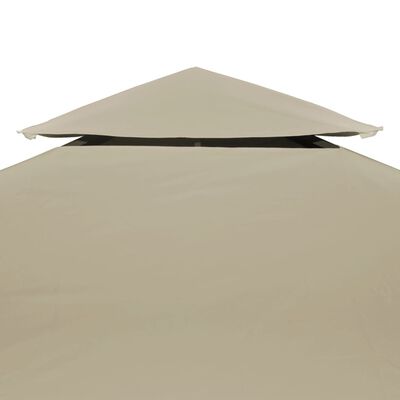 vidaXL Gazebo Cover Canopy Replacement 310 g / m² Beige 3 x 3 m