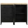 vidaXL Sideboard with 3 Drawers and 2 Doors Rough Mango Wood