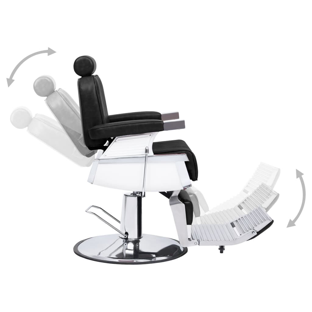 vidaXL Barber Chair Black 68x69x116 cm Faux Leather