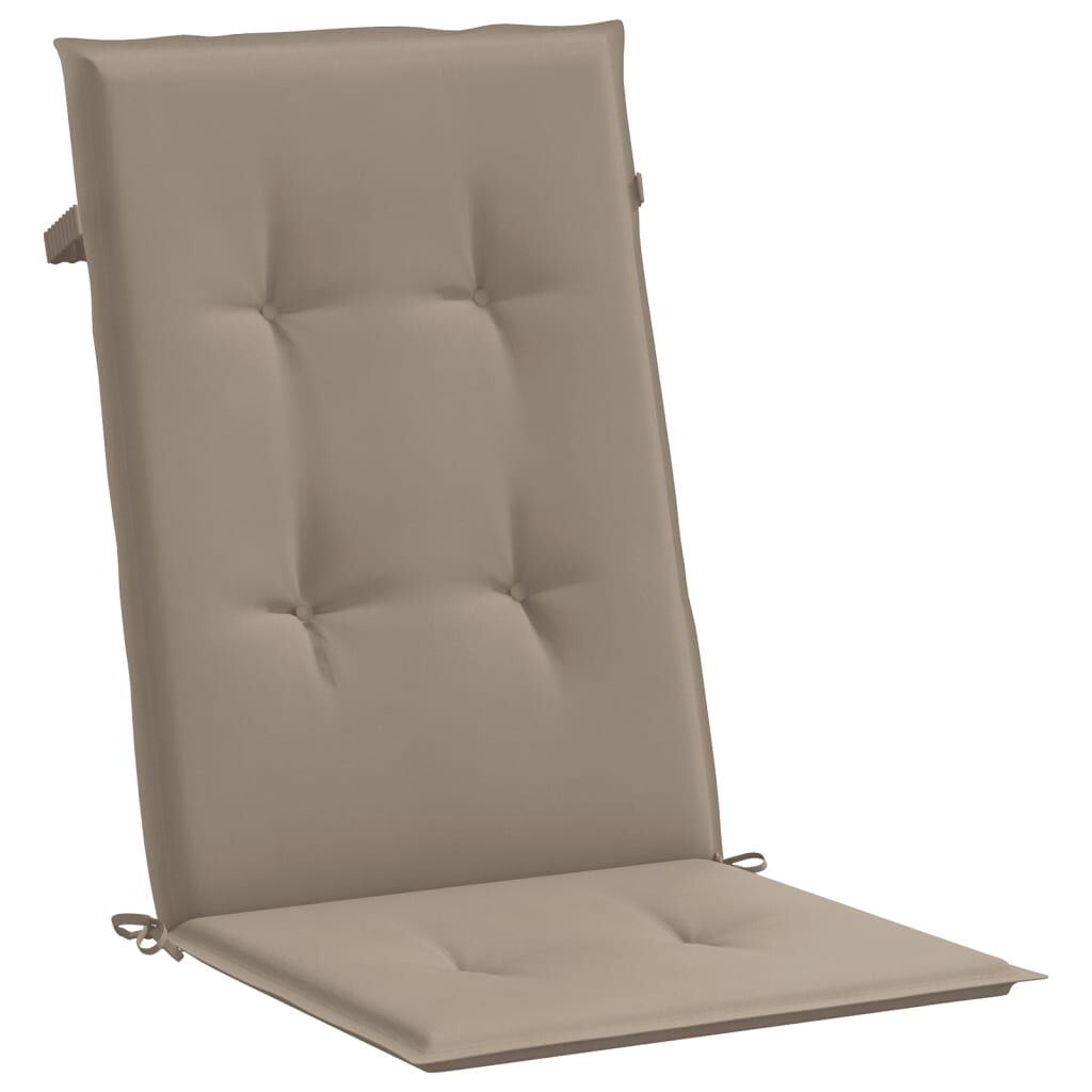 vidaXL Garden Highback Chair Cushions 2 pcs Taupe 120x50x3 cm Fabric