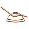 vidaXL Rocking Chair White Textilene and Solid Wood Poplar