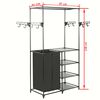 vidaXL Clothes Rack Steel and Non-woven Fabric 87x44x158 cm Black