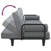 vidaXL Sofa Bed with Armrests Light Grey Fabric