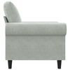 vidaXL Sofa Chair Light Grey 60 cm Velvet