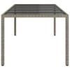 vidaXL Garden Table Grey 250 x 100 x 75 cm Poly Rattan