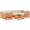 vidaXL 7 Piece Garden Sofa Set Wax Brown Solid Wood Pine