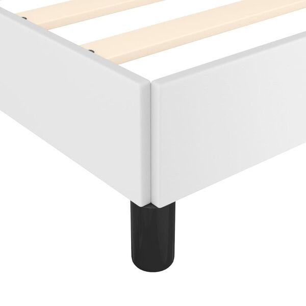 vidaXL Bed Frame without Mattress White 100x203 cm Twin XL Faux Leather