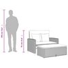 vidaXL Garden Sofa with Cushions 2-Seater Beige Poly Rattan&Acacia Wood