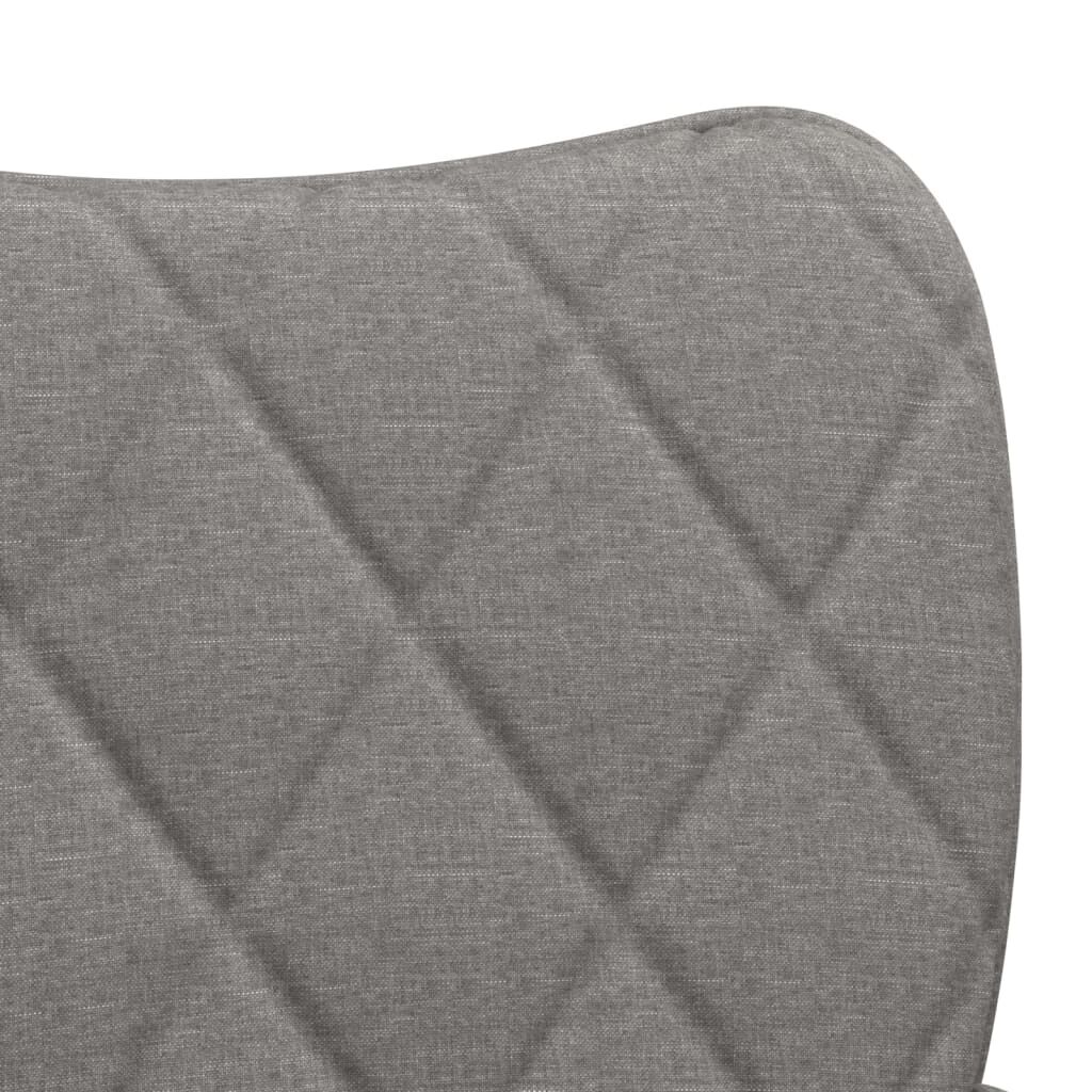 vidaXL Dining Chairs 2 pcs Light Grey Fabric