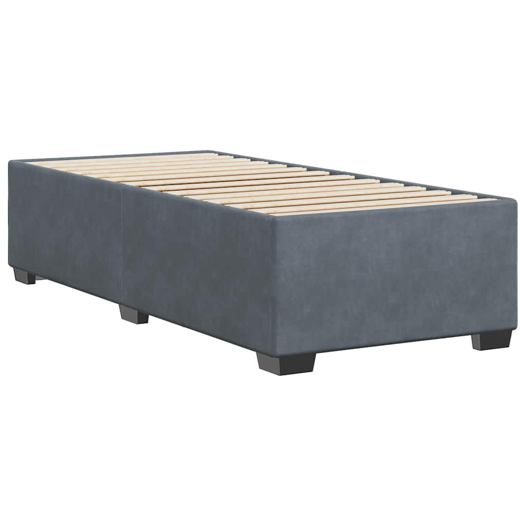 vidaXL Bed Frame without Mattress Dark Grey Twin Velvet