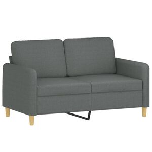 vidaXL 2-Seater Sofa Dark Grey 120 cm Fabric