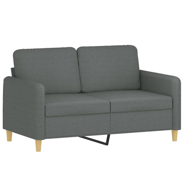 vidaXL 2-Seater Sofa Dark Grey 120 cm Fabric