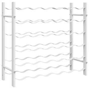 vidaXL Wine Rack for 36 Bottles White Metal