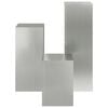 vidaXL Plant Stands 3 pcs Silver 24 x 24 x 75 cm Galvanised steel