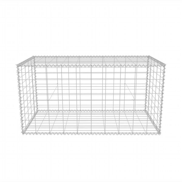 vidaXL Gabion Basket Galvanised Steel 100x50x50 cm