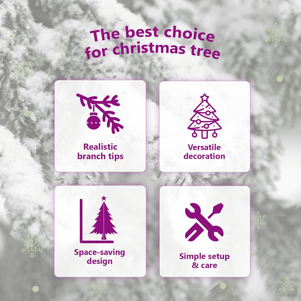 vidaXL Artificial Half Christmas Tree with Stand White 150 cm PVC