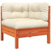 vidaXL Garden Sofa with Cushions and Footstool 2-Seater