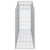 vidaXL Arched Gabion Baskets 9 pcs 200x50x100/120 cm Galvanised Iron