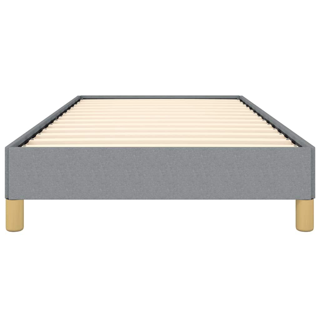 vidaXL Bed Frame without Mattress Light Grey 100x190 cm Twin Fabric