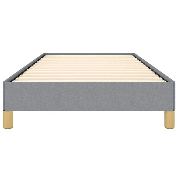 vidaXL Bed Frame without Mattress Light Grey 100x190 cm Twin Fabric