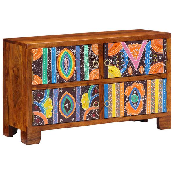 vidaXL Shoe Cabinet with Door Brown 90 x 35 x 55 cm Solid Acacia wood