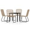 vidaXL 5 Piece Garden Dining Set Oak