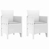 vidaXL Garden Chair 2 pcs White 53 x 49 x 85 cm Polypropylene
