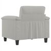 vidaXL Sofa Chair Light Grey 60 cm Microfibre Fabric