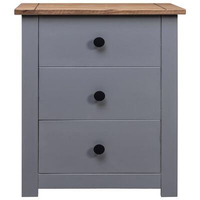 vidaXL Bedside Cabinet Grey 46x40x57 cm Pinewood Panama Range