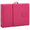 vidaXL Foldable Massage Table 4 Zones Aluminium Pink