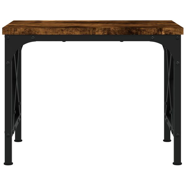 vidaXL Printer Stand Smoked Oak 40x30x31 cm Engineered Wood