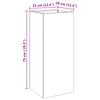 vidaXL Planter Silver 32x29x75 cm Stainless Steel