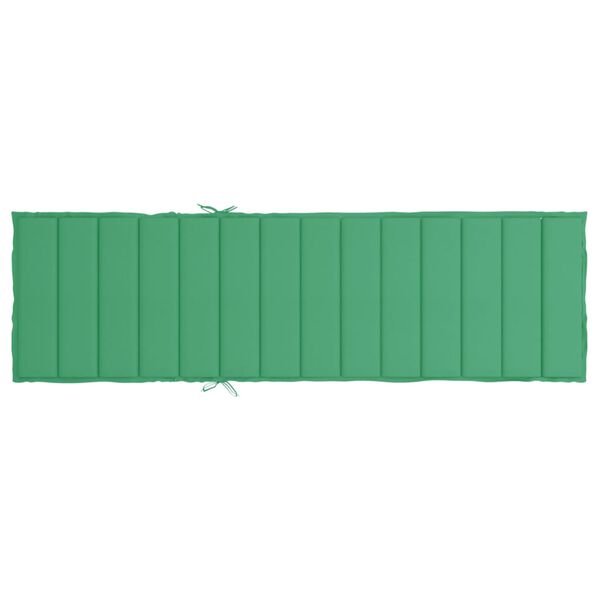 vidaXL Sun Lounger Cushion Green 200x70x3cm Oxford Fabric