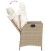 vidaXL 9 Piece Garden Dining Set with Cushions Beige Poly Rattan